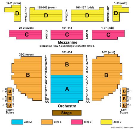 eugene oneill theatre seating chart